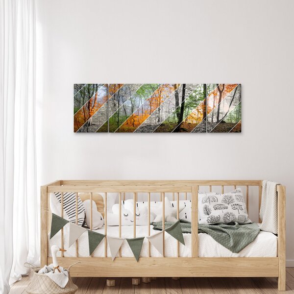 Obraz - Zmieniające się pory roku (170x50 cm)