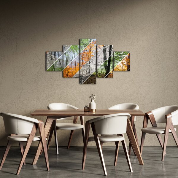 Obraz - Zmieniające się pory roku (125x70 cm)