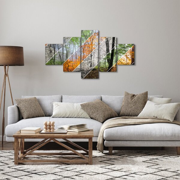 Obraz - Zmieniające się pory roku (125x70 cm)