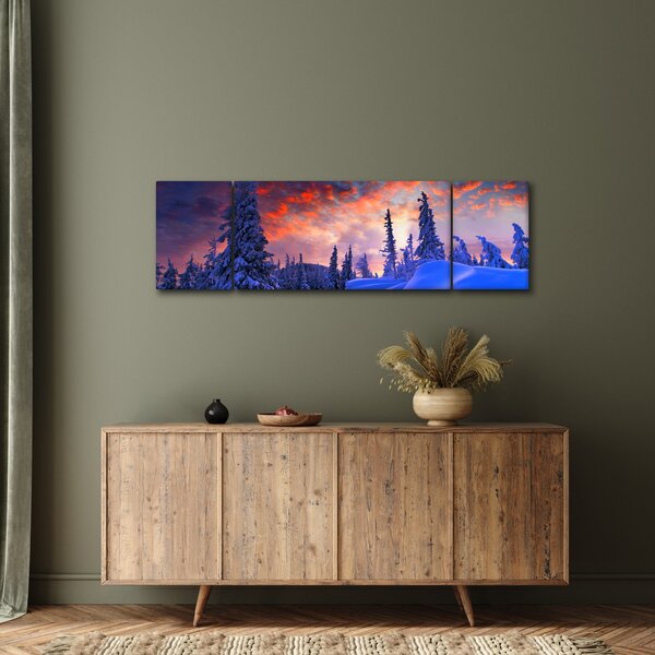 Obraz - Zimowy zmierzch (170x50 cm)