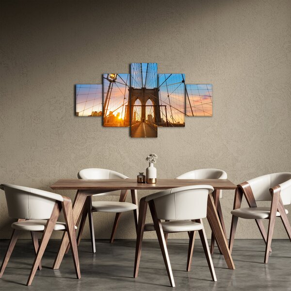 Obraz - Brooklyn Bridge, Manhattan, New York (125x70 cm)