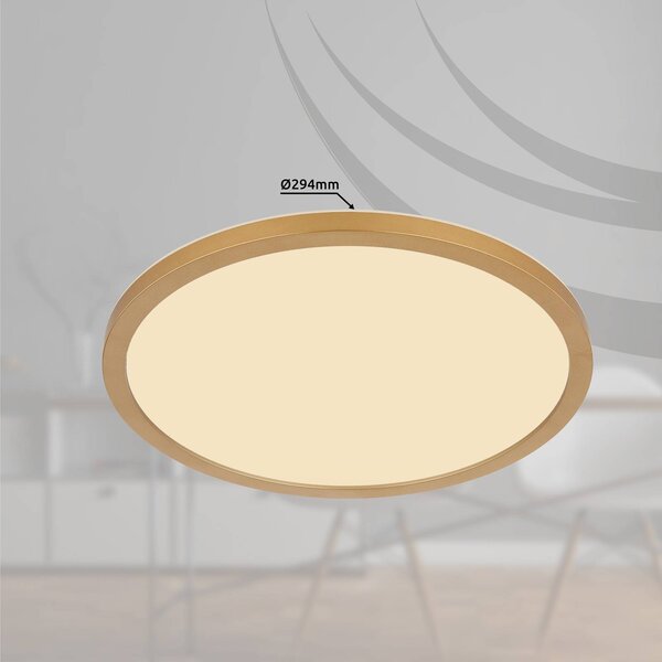 Globo Lampa sufitowa Sepana, możliwość ściemniania, mosiężny / złoty, salon / jadalnia, tworzywo sztuczne, nowoczesny