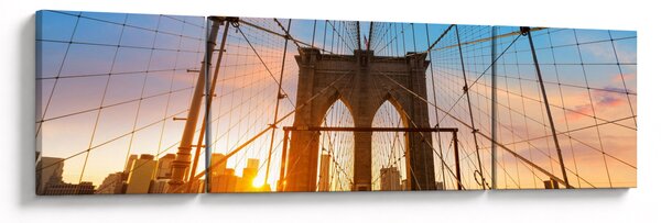 Obraz - Brooklyn Bridge, Manhattan, New York (170x50 cm)
