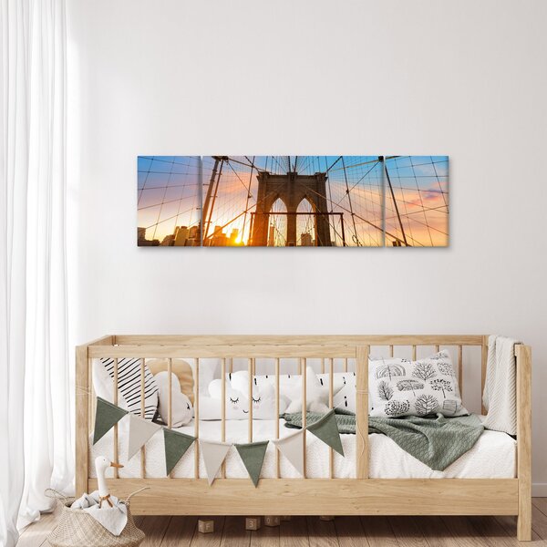 Obraz - Brooklyn Bridge, Manhattan, New York (170x50 cm)