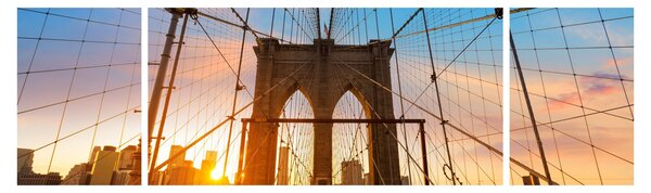 Obraz - Brooklyn Bridge, Manhattan, New York (170x50 cm)