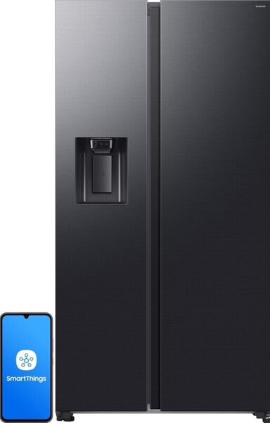 Lodówka SAMSUNG AI RS70F65KEFEO Side by Side No Frost 178.4cm Grafitowa stal Kostkarka Dystrybutor wody