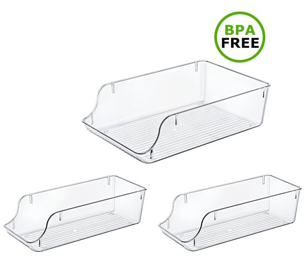 Organizer do lodówki EASYFORM Clear Cans 8.5 L + 2 x 5.4 L (3 szt.)