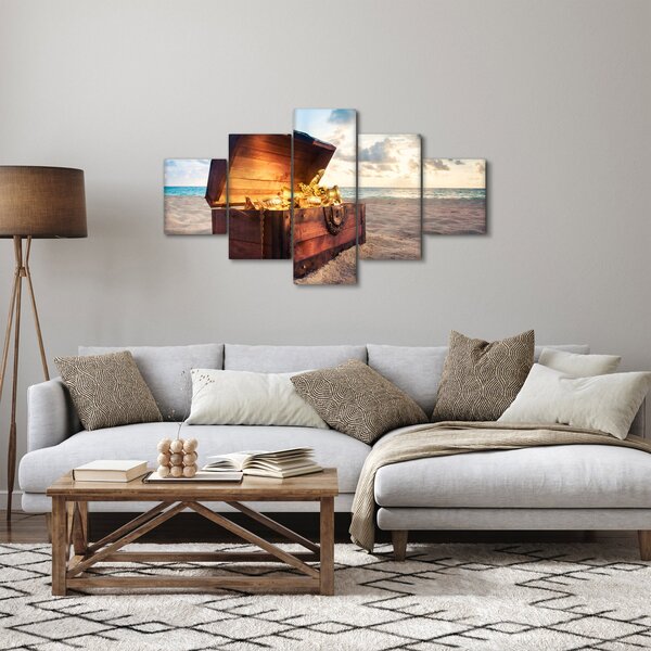 Obraz - Skarb na plaży (125x70 cm)