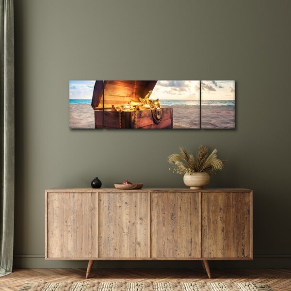 Obraz - Skarb na plaży (170x50 cm)