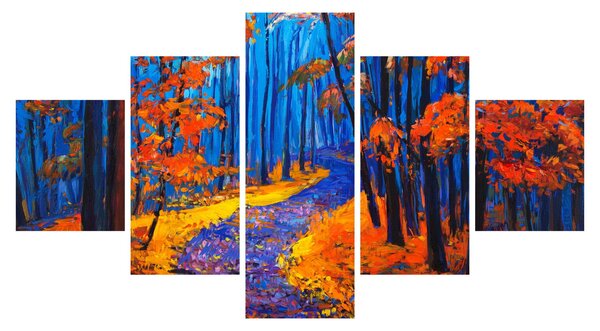 Obraz jesiennego lasu (125x70 cm)