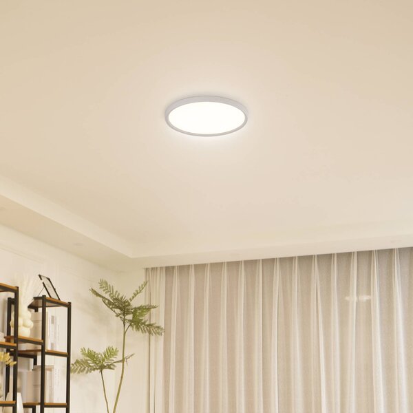 Lampa sufitowa Pravin Lindby, biały / opal, salon / jadalnia, tworzywo sztuczne, nowoczesny