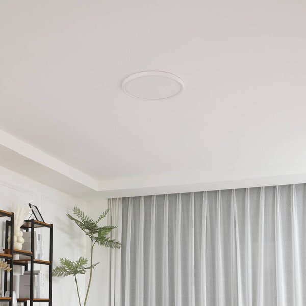 Lampa sufitowa Pravin Lindby, biały / opal, salon / jadalnia, tworzywo sztuczne, nowoczesny