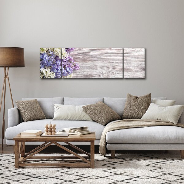 Obraz bzu na drewnie (170x50 cm)