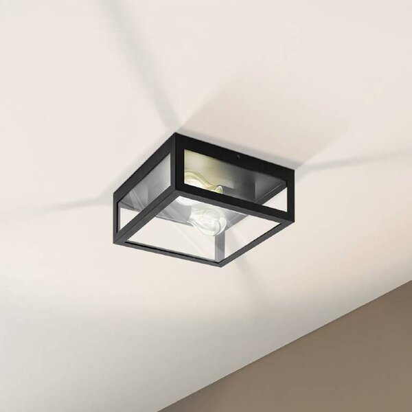 EGLO Lampa sufitowa Amezola, możliwość ściemniania, czarny, łazienka, metal, nowoczesny