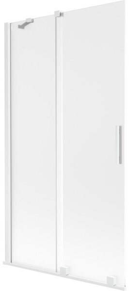 Mexen Velar parawan nawannowy 2-skrzydłowy rozsuwany 100 x 150 cm, szron, biały - 896-100-000-31-20