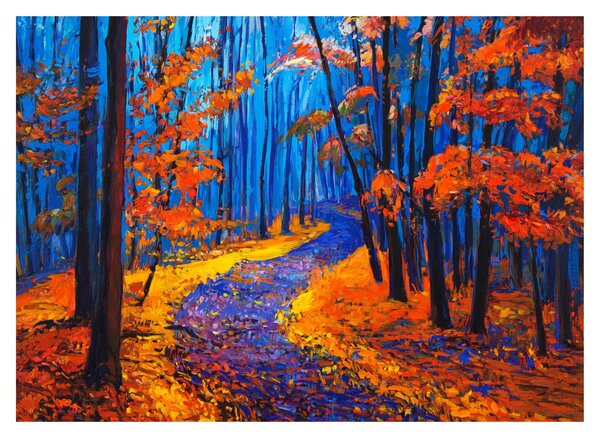 Obraz jesiennego lasu (70x50 cm)