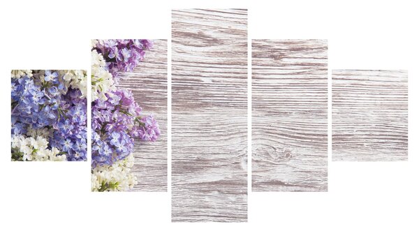 Obraz bzu na drewnie (125x70 cm)