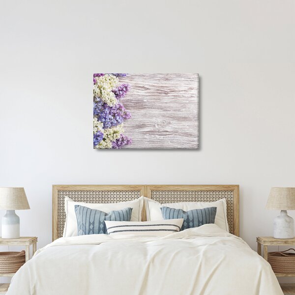 Obraz bzu na drewnie (70x50 cm)