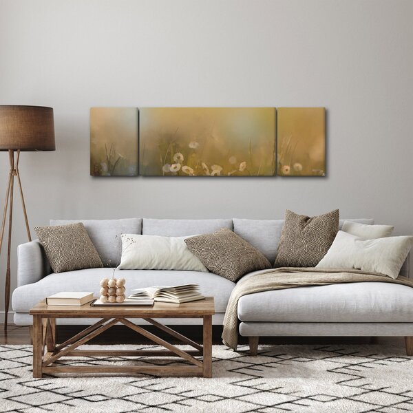 Obraz - Obraz olejny stokrotek (170x50 cm)