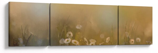 Obraz - Obraz olejny stokrotek (170x50 cm)