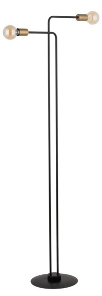 Lampa podłogowa dekoracyjna minimalistyczna podwójna czarno-złota 2xE27 15W Gino Sigma Lighting
