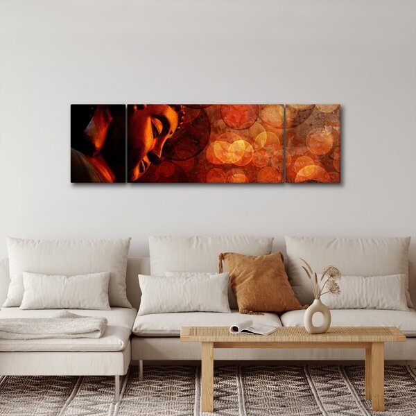 Obraz - Budda w odcieniach czerwieni (170x50 cm)