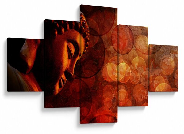 Obraz - Budda w odcieniach czerwieni (125x70 cm)