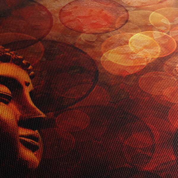 Obraz - Budda w odcieniach czerwieni (125x70 cm)