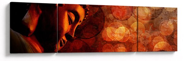 Obraz - Budda w odcieniach czerwieni (170x50 cm)