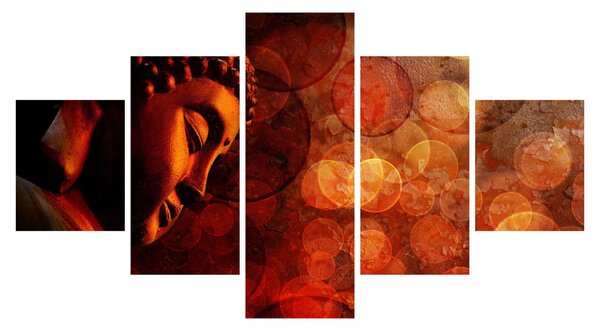 Obraz - Budda w odcieniach czerwieni (125x70 cm)