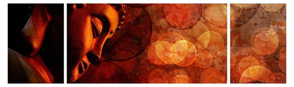 Obraz - Budda w odcieniach czerwieni (170x50 cm)