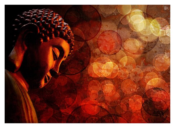 Obraz - Budda w odcieniach czerwieni (70x50 cm)