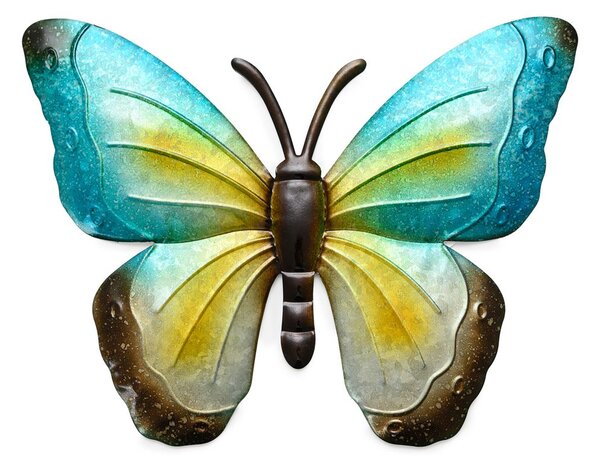 Metalowa dekoracja ścienna motyl BUTTERFLY 40 cm - różne kolory Kolor: Fioletowy