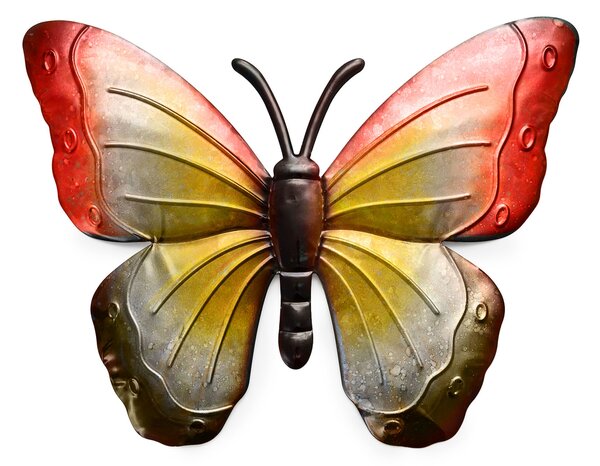 Metalowa dekoracja ścienna motyl BUTTERFLY 30 cm - różne kolory Kolor: Czerwony