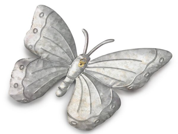 Metalowa dekoracja ścienna motyl BUTTERFLY 40 cm - różne kolory Kolor: Fioletowy