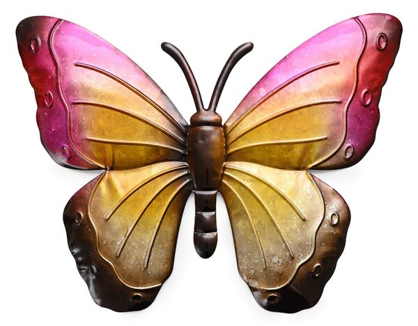 Metalowa dekoracja ścienna motyl BUTTERFLY 40 cm - różne kolory Kolor: Fioletowy