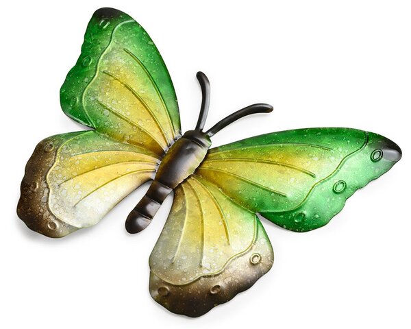 Metalowa dekoracja ścienna motyl BUTTERFLY 40 cm - różne kolory Kolor: Fioletowy