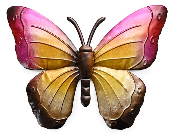 Metalowa dekoracja ścienna motyl BUTTERFLY 30 cm - różne kolory Kolor: Czerwony