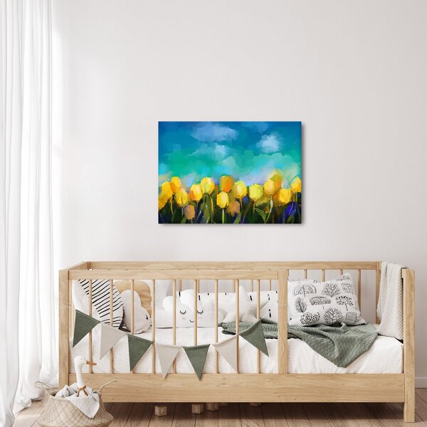Obraz żółtych tulipanów (70x50 cm)