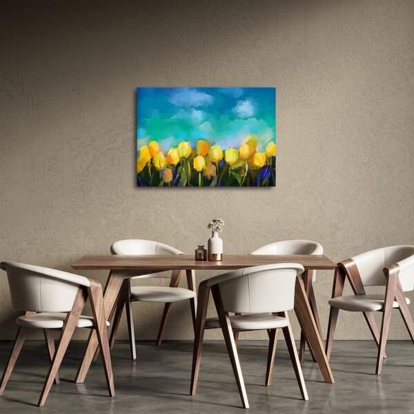Obraz żółtych tulipanów (70x50 cm)
