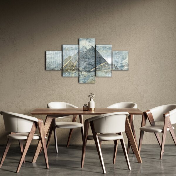 Obraz - Piramidy w niebieskim filtrze (125x70 cm)