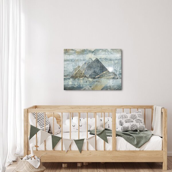 Obraz - Piramidy w niebieskim filtrze (70x50 cm)