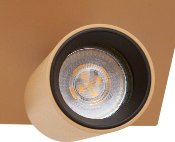 Arcchio Reflektor sufitowy Brinja Slim, kolor kawowy, 1-punktowa, GU10 MR11 Slim Arcchio, możliwość ściemniania, brązowy / rdzawy, przedpokój, aluminium, nowoczesny