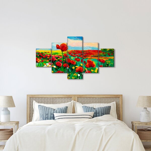 Obraz pola z makami (125x70 cm)
