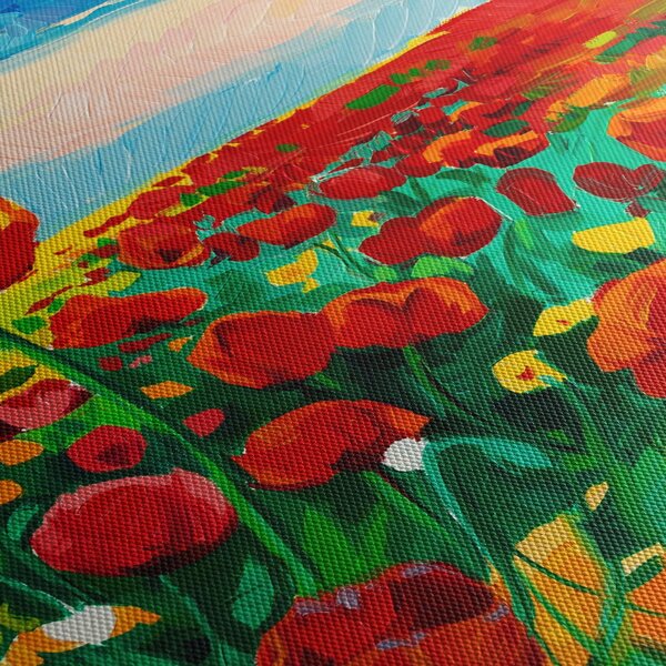 Obraz pola z makami (125x70 cm)