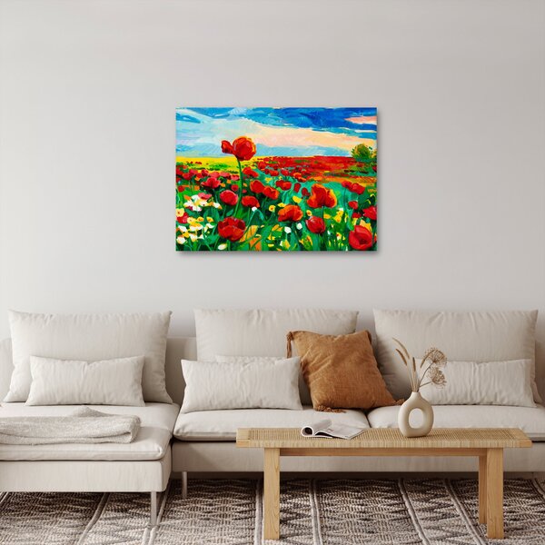 Obraz pola z makami (70x50 cm)