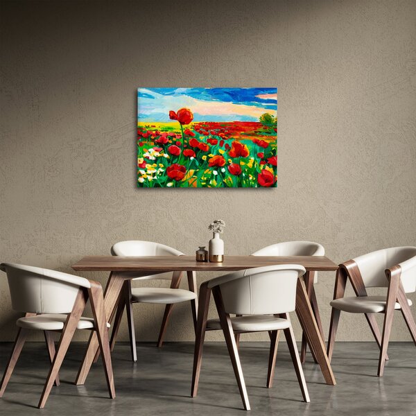 Obraz pola z makami (70x50 cm)