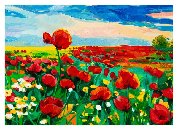 Obraz pola z makami (70x50 cm)