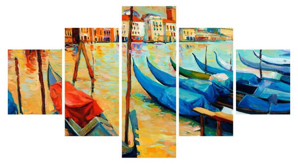 Obraz - Port w Wenecji (125x70 cm)