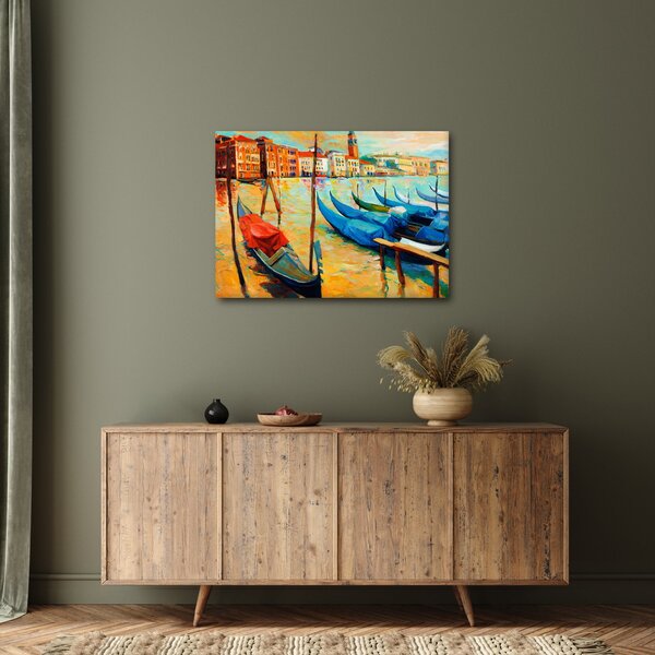 Obraz - Port w Wenecji (70x50 cm)